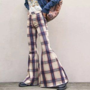 NEW Free People Just Float On Printed Flares Jeans